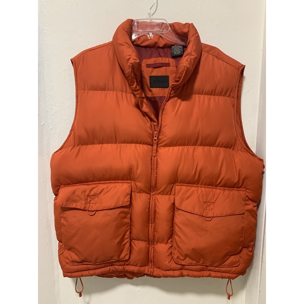 St. John's Bay Puffer Vest Men's Size X-Large Orange